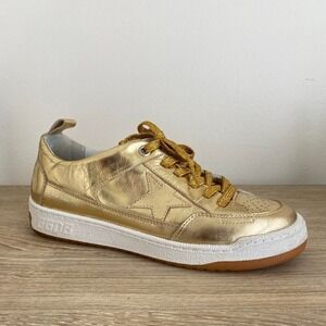 Yeah Gold Goose Sneakers in Gold Laminated Leather size 39